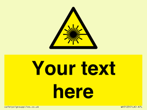 Custom Laser Hazard Sign